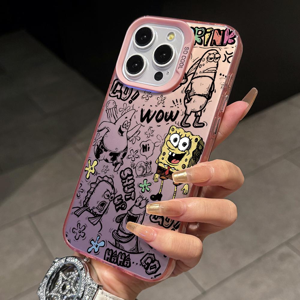 Чехол для телефона S-Губка Боб Квадратные Штаны для Apple iPhone 17 Air 16 15 14 Plus 13 12 11 iPhone16 iPhone13 Pro Max X Xs
