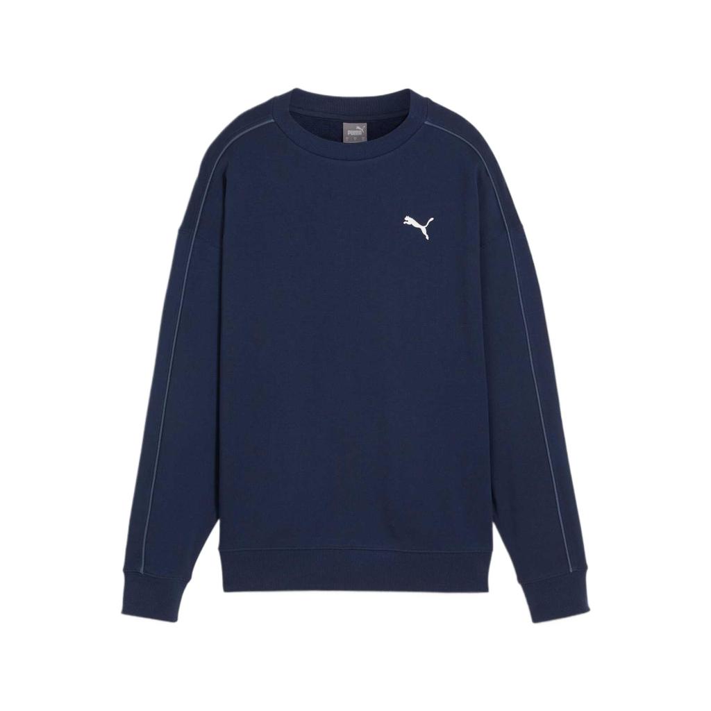 Puma Solid Color Fashion Soft Breathable Comfortable Long Sleeve Drop Shoulder T-Shirt Women Tops Navy-Blue 682159-14