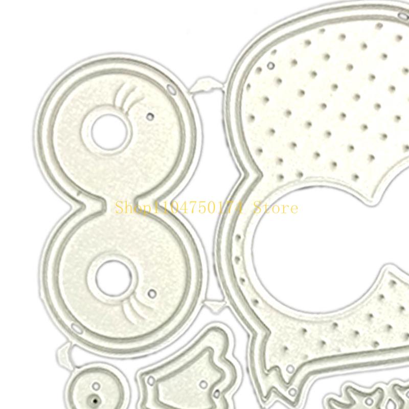 Owl Embossing Cut Die Steel Stencil Album Card Decor for Kids DIY Art Craft top sale