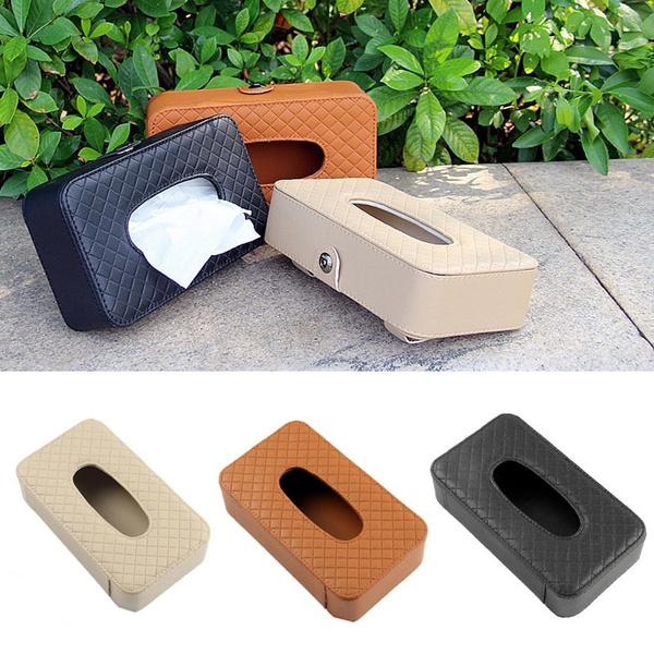 Коробка для салфеток Креативные автомобильные принадлежности Высококачественная автомобильная солнцезащитная спинка для сиденья Подвесная кожаная коробка для салфеток