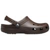 Crocs Классические клоги из искусственной кожи, модные и универсальные дырчатые туфли унисекс, коричневые