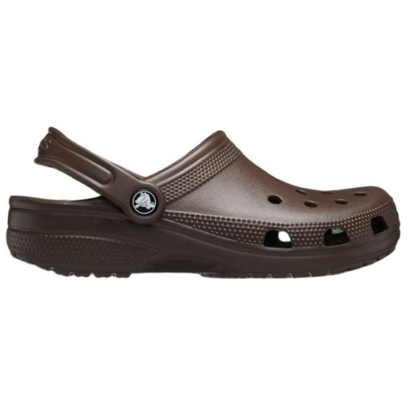 Crocs Классические клоги из искусственной кожи, модные и универсальные дырчатые туфли унисекс, коричневые