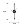 Nordic Minimalist Gold Needle Metallic Wall Clock for Home, Office, Bedroom & Kitchen|Big Size Stylish Latest Home Décor | Black Color