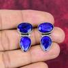 Blue Sapphire Earrings, Handmade Gemstone Earrings, 925 Solid Sterling Silver Earrings Antique Jewelry, For Engagement Gift