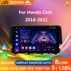 Для Honda Civic 10th 2016-2021 Автомобильное радио Android 14 Carplay GPS-навигация Android Auto No 2din DVD стерео головное устройство 5G