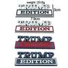 Эмблема автомобиля Trump Edition, наклейка из сплава для крыла и задней крышки багажника