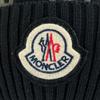 Excellent MONCLER Knit cap BERRETTO Logo patch black cotton Women Used