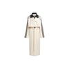 Originals Trefoil Side Stripe Single-Breasted Belted Long Trench Coat Women Outerwear White IC5588