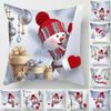 Snowman Christmas Cushion Cover Merry Christmas Decorations For Home Cristmas Sofa Decor Navidad Xmas Gifts New Year