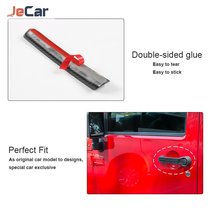 Боковые накладки на ручки дверей автомобиля, детали отделки, аксессуары для внешнего стайлинга автомобиля для Jeep Wrangler JK 4-Doors