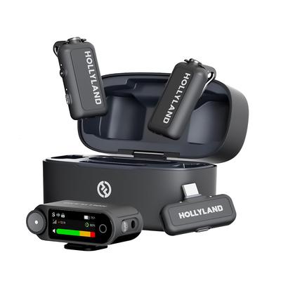 Беспроводной петличный микрофон Hollyland LARK MAX 2 Combo с шумоподавлением ИИ и дальностью передачи 340 м для и камер TX 1 Приемник для камеры 1 RX