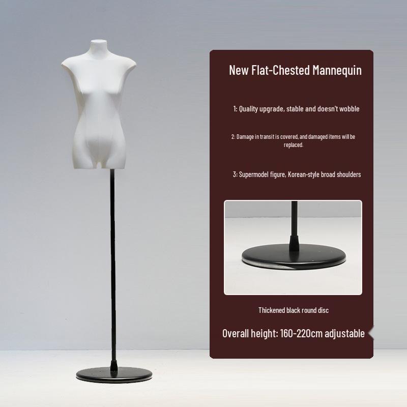Манекен женский с плоским телом в корейском стиле и широкими плечами для демонстрации женской одежды