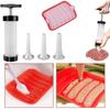 Ручная сосисочная машина и силиконовая форма для сосисок DIY Антипригарный шприц для набивки сосисок с насадками для домашних сосисок Кухонные инструменты