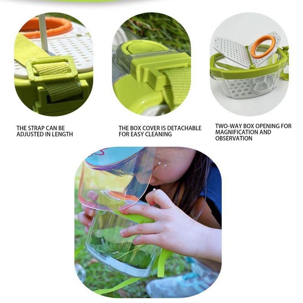 Breathable Insect Observation Box Kit Adjustable Straps Insect Feeding Bin  Snails