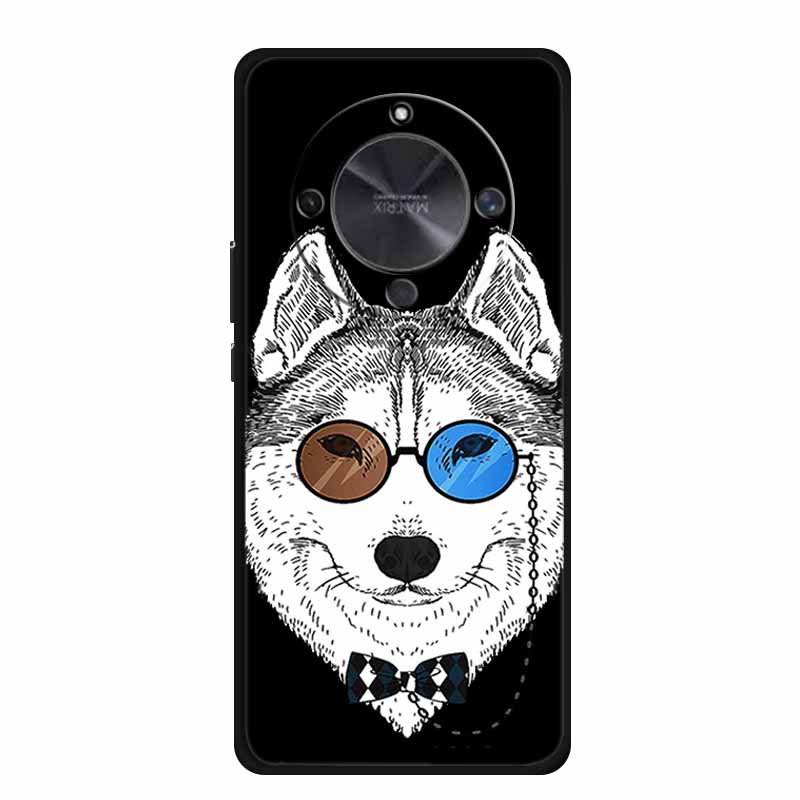 Coque For Honor X70 5G Case Cartoon Cat Funda Black Silicone Soft Back Cover For Honor X70 2025 Phone Case Cover X 70 HonorX70