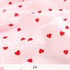 135x50см Мягкий креп Двухслойная марля Милый принт с сердечками Детская хлопковая ткань Для одежды для сна Постельная ткань YHW300530