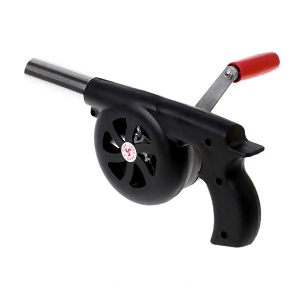 Outdoor Cooking BBQ Fan Air Blower Hand Crank Fan Air Blower Grill Picnic Camping Stove Accessories