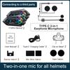 2pcs Kebidumei Y12 Pro Motorcycle Helmet Intercom Bluetooth Headset 500M Wireless Intercomunicador Moto Walkie Talkie