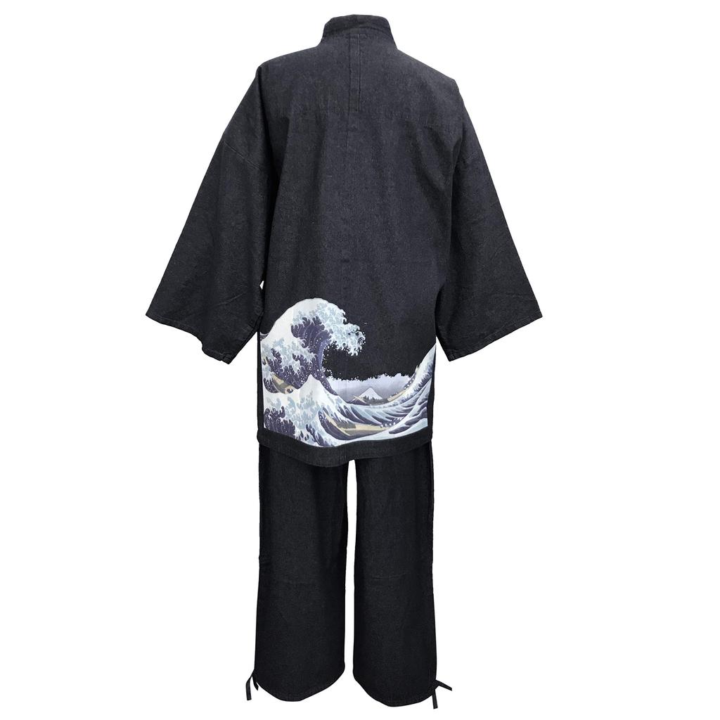 Джинсовая ткань Samue с узорчатым текстильным принтом Талия [Edo Ten] (4L, (П003) черный)