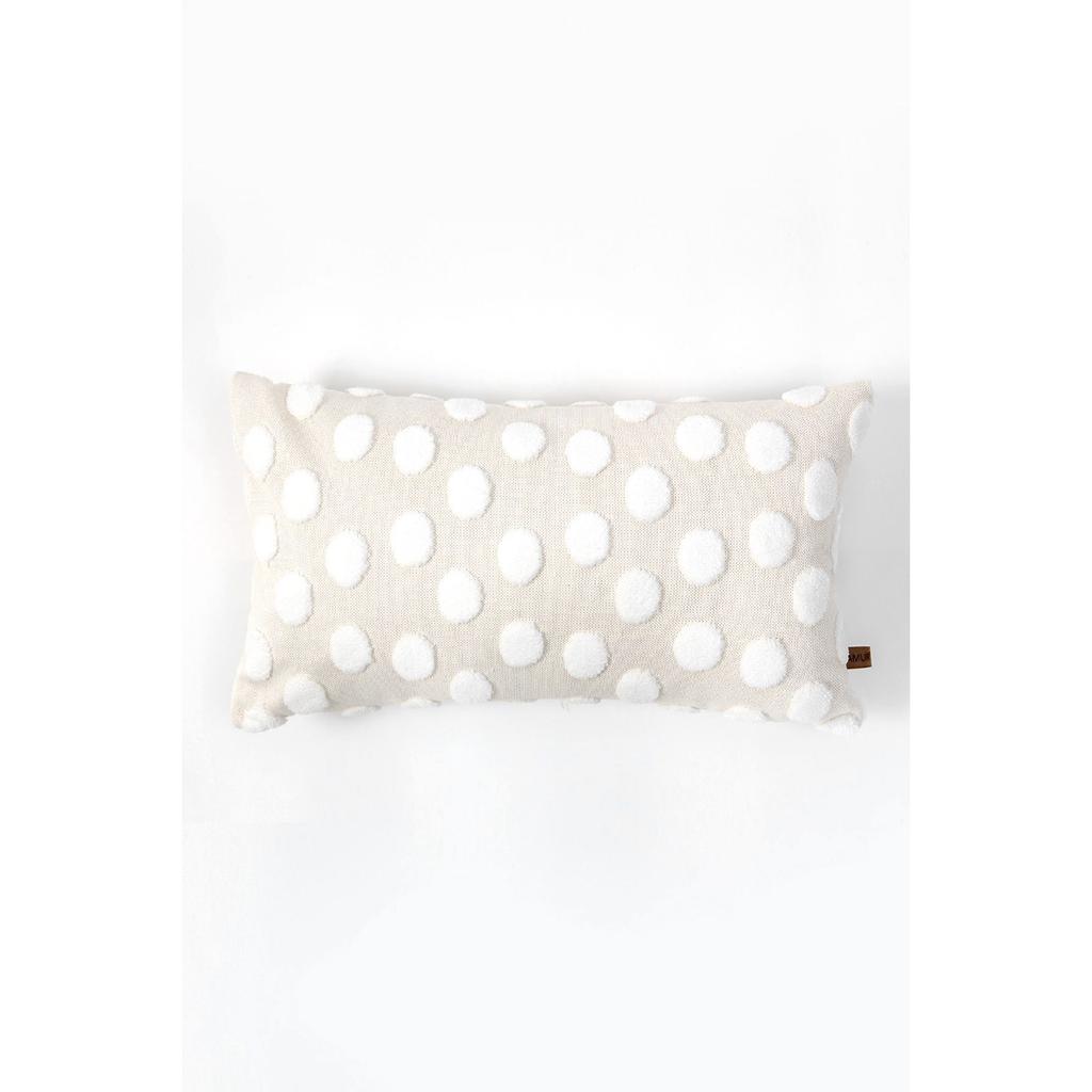 Bohemian Special Design Punch Pattern Decorative Rectangular Throw Pillow Case Point Ecru