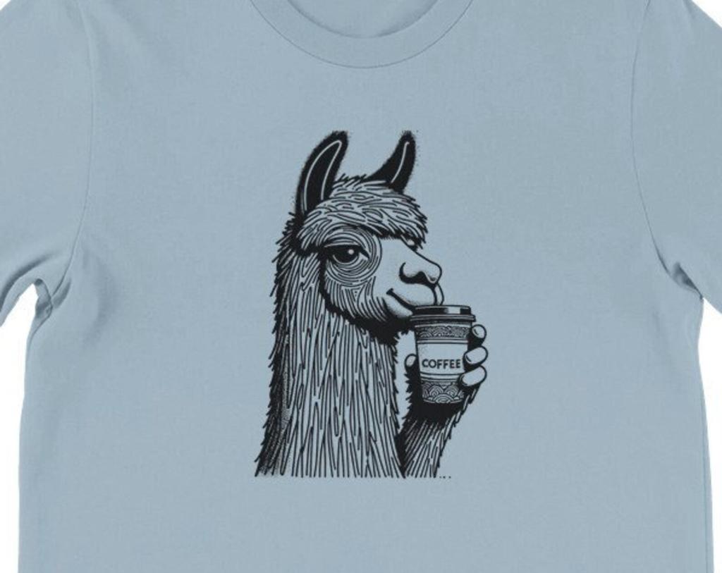 Alpaca Coffee Lover Tee , Unisex, Animal Lover Shirt, Funny Animal T-shirt, Gifts For Him, Gifts for Her