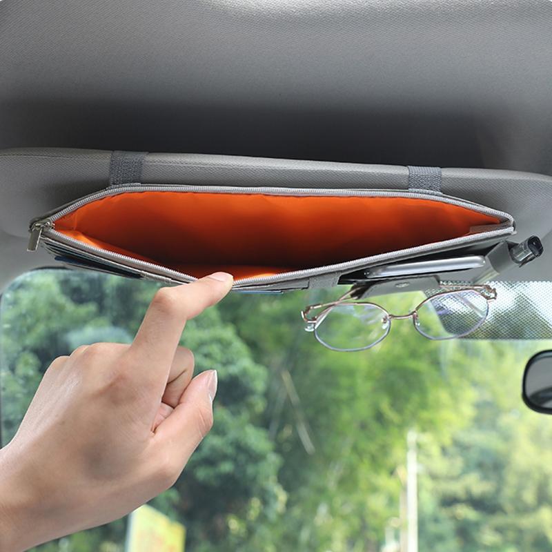 Car Sun Visor Point Type Multi-function Storage Bag Car Accessories For Volkswagen Lavida POLO Tiguan Passat Golf EOS Scirocco Jetta Bora
