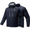Urban Outdoor Series Letter Loose Hooded Zip Long Sleeve Waterproof Windproof warm Jacket Men Jacket Basic-Black 952446603-3