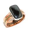 Natural Pyrite Agate Gemstone Two Tone 925 Sterling Silver Gift Ring S.10 C4c81
