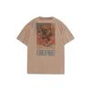 Футболка с коротким рукавом и принтом животных из баскетбольной серии Li Ning, повседневная, мужская, коричневого цвета AHSR027-3