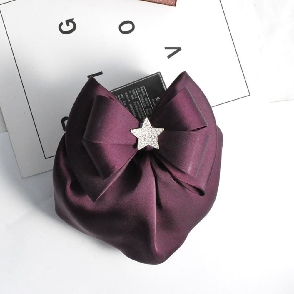 Корейский стиль бант снуд милый женский весенний зажим элегантный оборчатый край сетка для волос для девочек