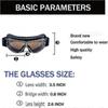 Motorcycle Goggles Vintage Pilot Leather Riding Glasses Scooter Atv Off-road Anti-scratch Dust Proof Eyewear For Men Women Adultblack Frame,smoke Len