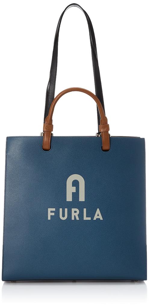 Furla VARSITY STYLE Tote Bag In Blue Jay Marmo Women's + (Product Code C)