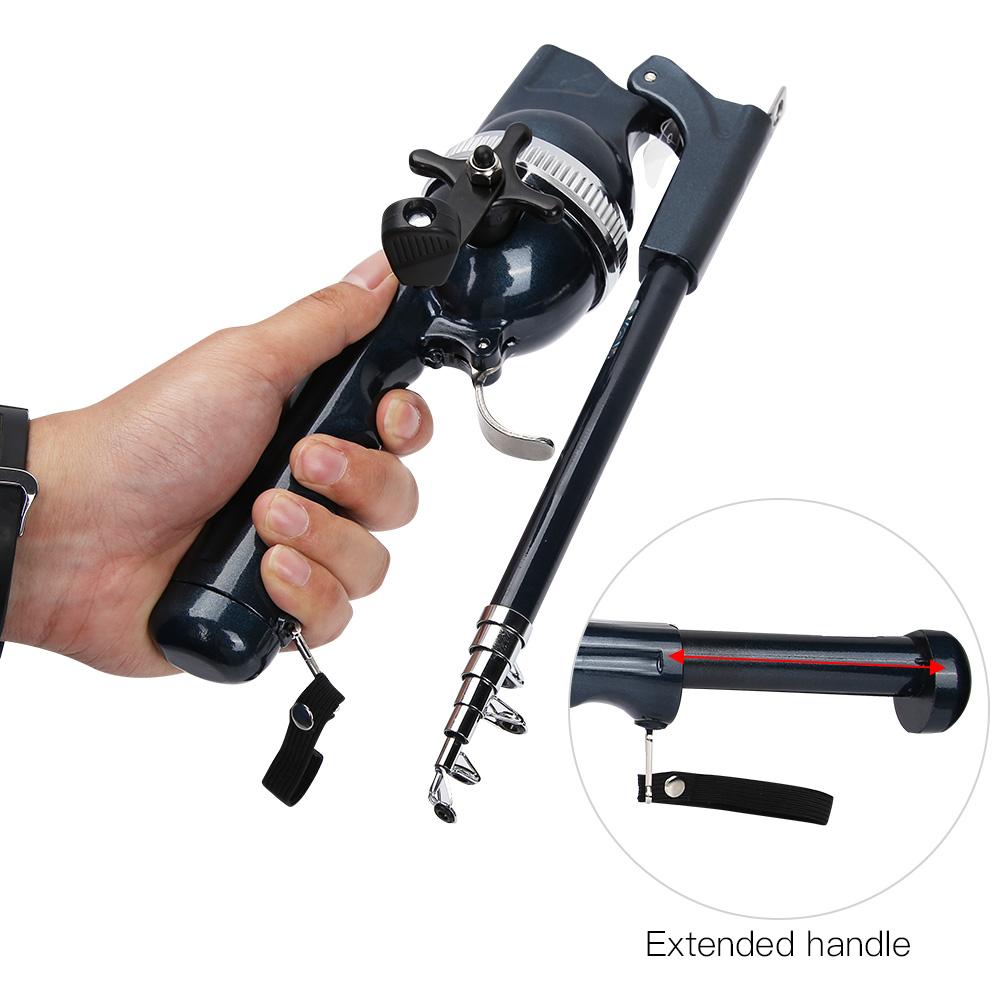 Telescopic Fishing Rod Reel Combo, Portable Casting Lure Tackle, Foldable Ergonomic Grip for Travel Fishing