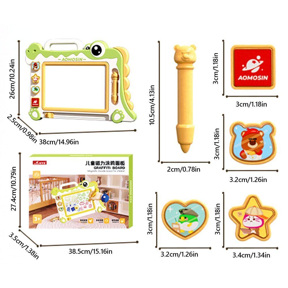 Cartoon Dinosaur Magnetic Board Toys Plastic Doodle Board Kids Drawing Pad  Children's Drawing