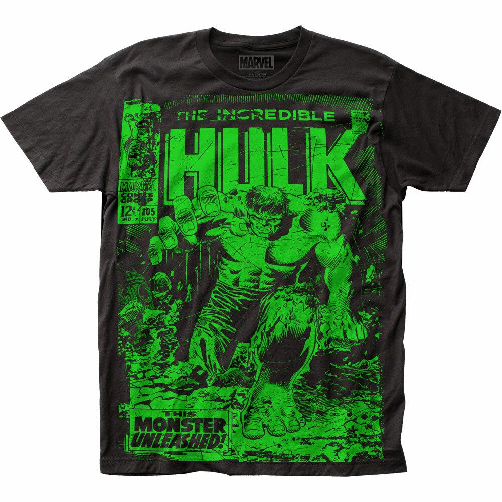 Hulk Monster Unleashed T Shirt Mens Licensed Marvel Avengers Movie Tee Black