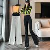 High-Waist Black Flared Yoga Pants for Women: Velvet, Belly-Tightening, Slimming, Perfect for Spring, Autumn, and Winter