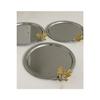 Роскошный поднос для сервировки круглой модели из нержавеющей стали из 3 предметов с аксессуаром-бабочкой