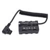 D TAP To Double Sided NP F Dummy Battery Power Adapter LED Display Coiled Power Cable for NP F550