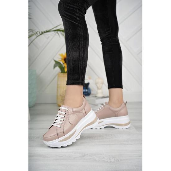 Обувь и сандалии Женские повседневные кроссовки из натуральной кожи