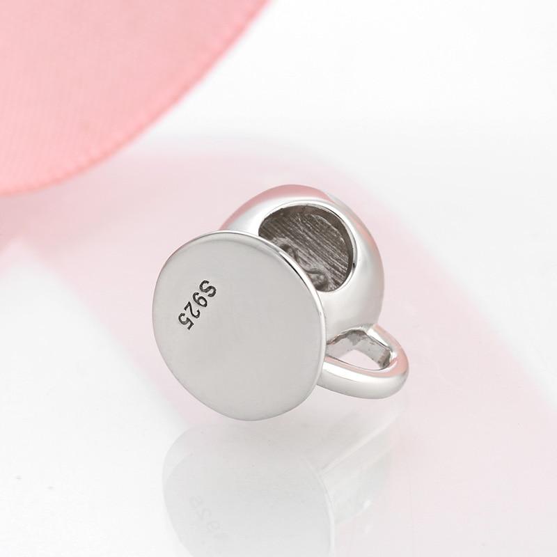 Новая мода 925 стерлингового серебра Love Free Time сердечко кофейная чашка бусины подходит оригинальный Jiuhao шармы браслет браслеты Diy ювелирные изделия