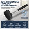 Hand Mallet Steel Handle Hammer Anti-Slip Handle Double Sided Mallet Hand Mallet Tool  Woodworking