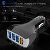 Портативный QC 3.0 Quick Charge 4 USB-порта Адаптер зарядного устройства для автомобильного прикуривателя