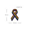 Rainbow Ribbon Breast Cancer Awareness Enamel Brooch Alloy Publicity Badge Anti Exposure Decorative Pin for Backpack Clothing Accessory