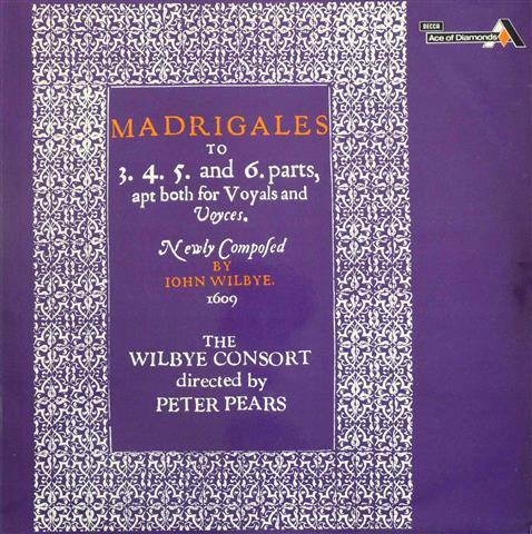 Грампластинка JOHN WILBYE, THE WILBYE CONSORT, PE - Мадригалы SDD275 Ace Of Diamonds Великобритания Классика Б/у