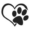 Dog Paw Waterproof Car Sticker Cute Dog Cat Paw Paw Sticker Heart Car Window