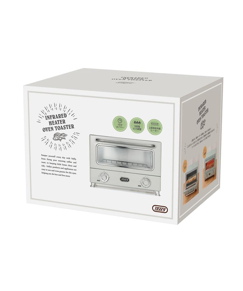 Heater Toaster Oven Heater Temperature Adjustment with Timer Compact Retro Cute Stylish [Toffy] Far-infrared K-TS3 (ash White) Far-infrared 3-level
