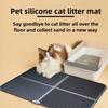 Waterproof Cat Litter Mat Foldable Silicone Pet Mat Anti Slip Cat Litter Multifunctional Cat Litter Collection Non Slip Cats Mat Cat Accessories