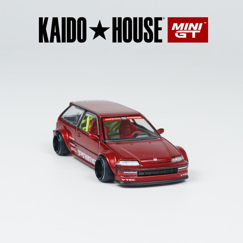 Kaido House MINIGT Honda Civic EF Kaido Works V2 KHMG сплав Модель автомобиля 156
