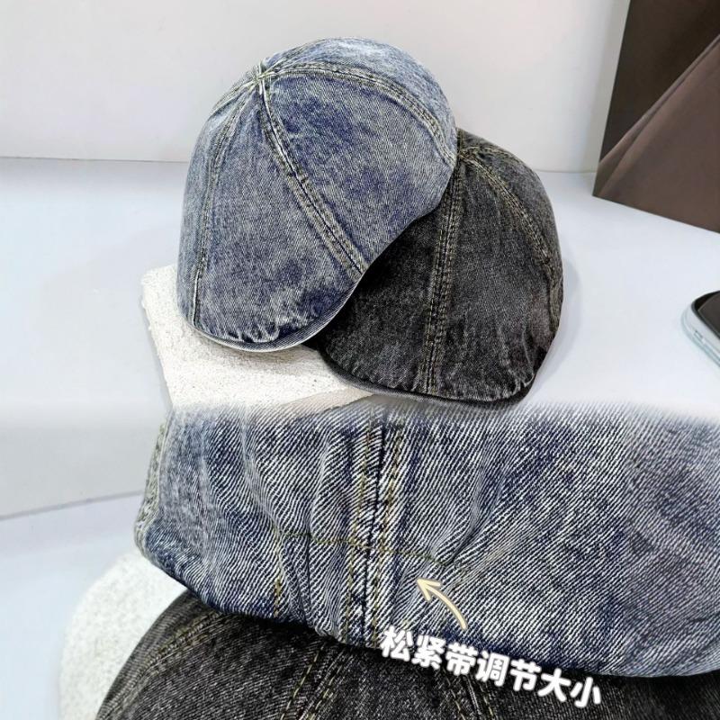 25 Early Autumn New Trendy Brand Denim Forward Hat Children's Fashion Street Style Sunscreen Sun Hat Women's Tide