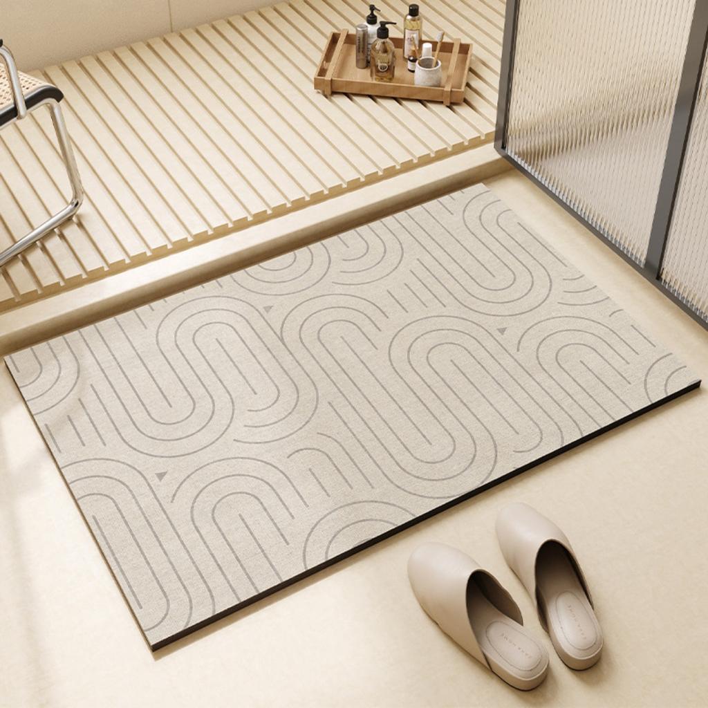 Diatom Printing Bathroom Thickening Mat Bath Non-slip Carpets In Wash Basin Bathtub Side Floor Rug Shower Room Doormat Memory Foam 3D Pad